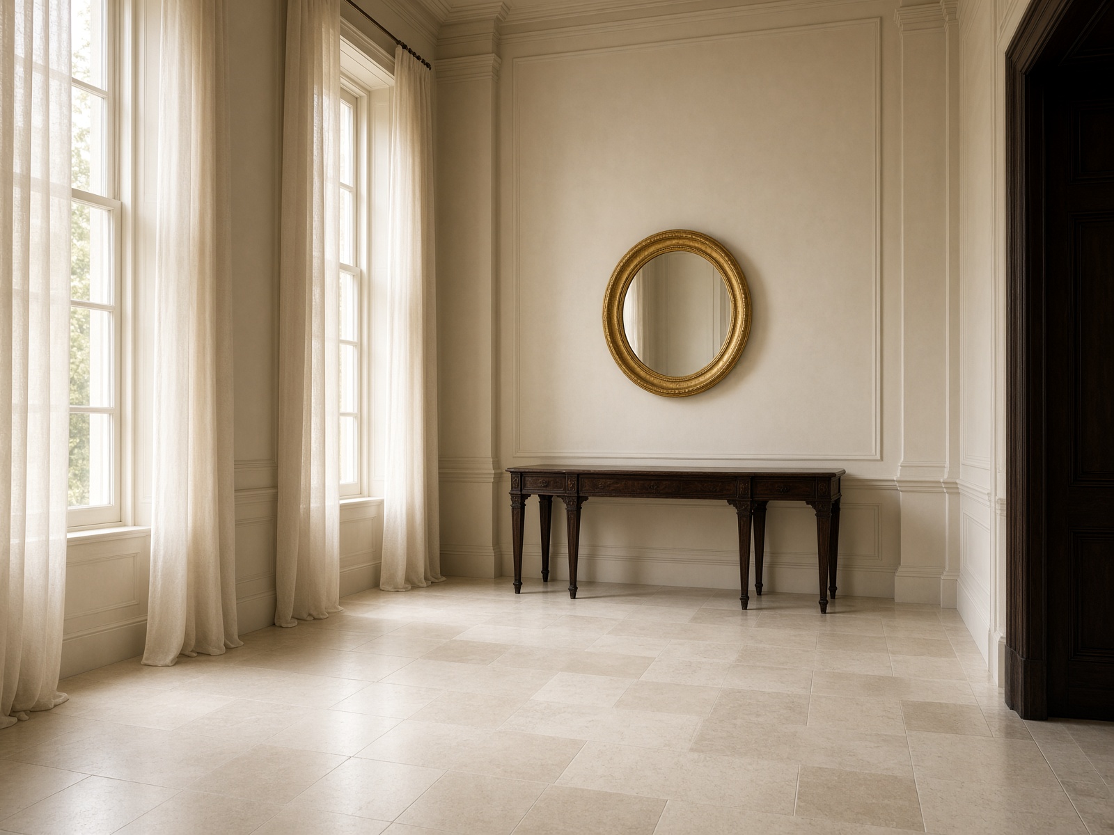 Foyer before seasonal styling