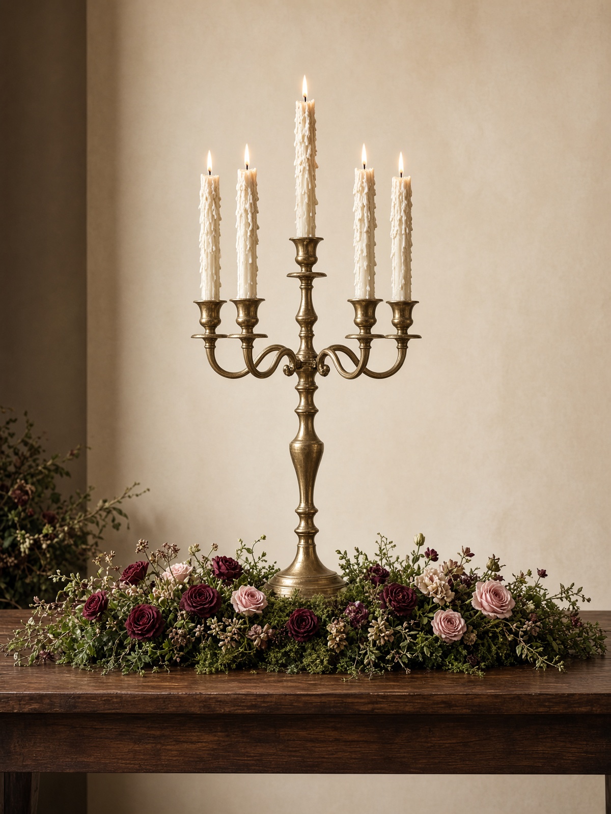 Brass candelabra